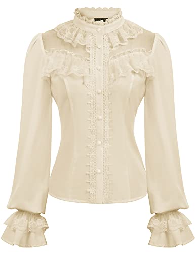 CURLBIUTY Women's Renaissance Tops Vintage Medieval Gothic